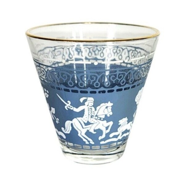 VTG Hazel Atlas Arabian Knights Jasperware Shot Glass Set Of 5 Whiskey Lowball - Picture 5 of 12